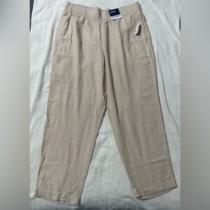 NWT Old Navy Women's Ankle Linen Pants - Size Large